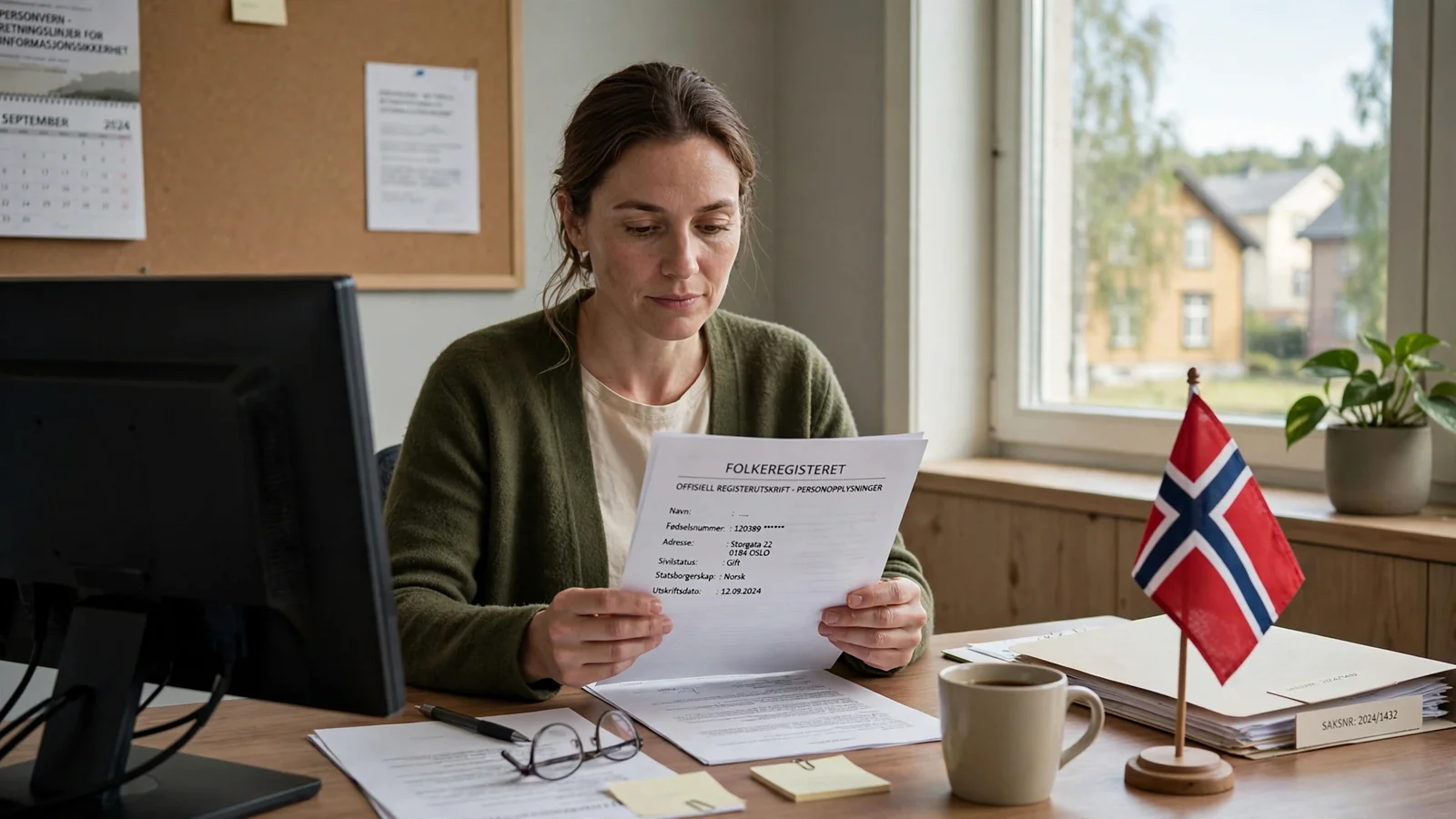 En ansatt i et tilsynskontor gransker et offentlig register over pengespill i Norge.
